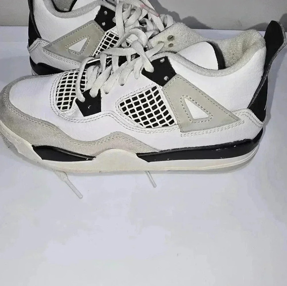 Nike Air Jordan 4 Retro Military Black Size 1Y BQ7669-111 - Picture 7 of 8